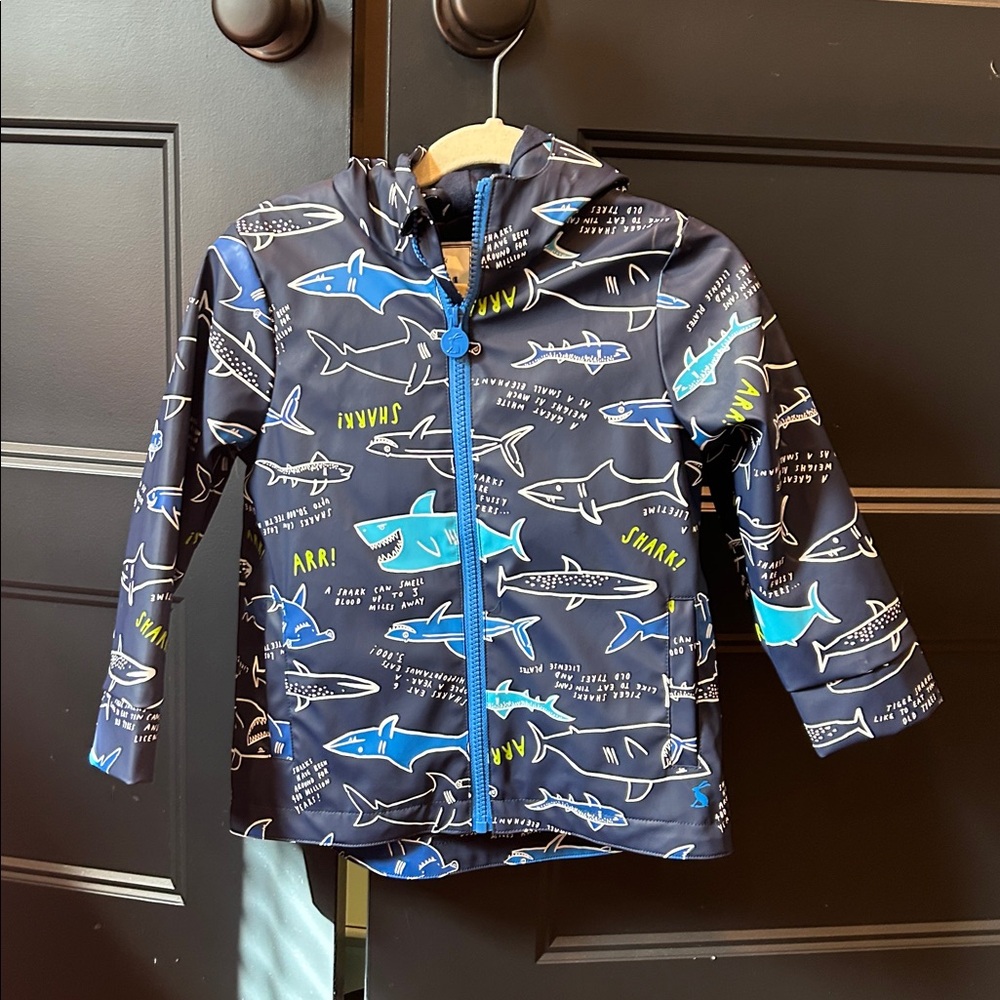 Joules Shark Print Raincoat for Kids